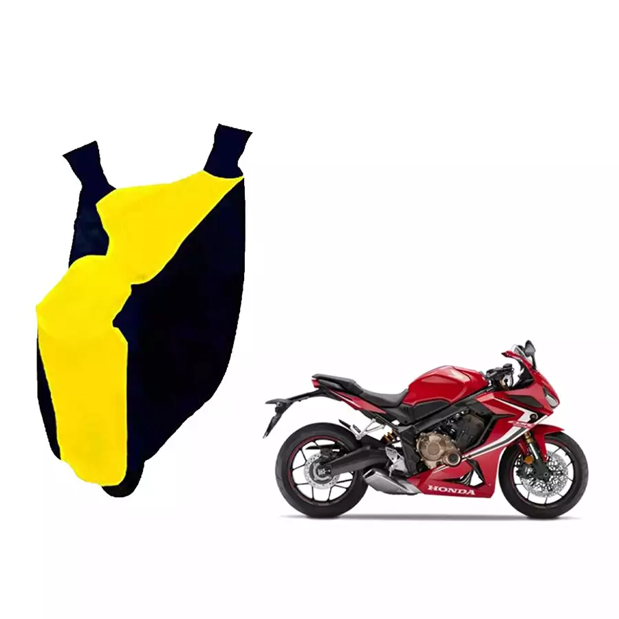 Auto Pearl Waterproof Two Wheeler Cover For Honda CBR650R (Yellow & Blue)