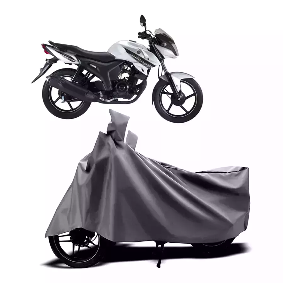 Auto Pearl Two Wheeler Cover with Bag for Yamaha SZ-S, Silver-picture-28