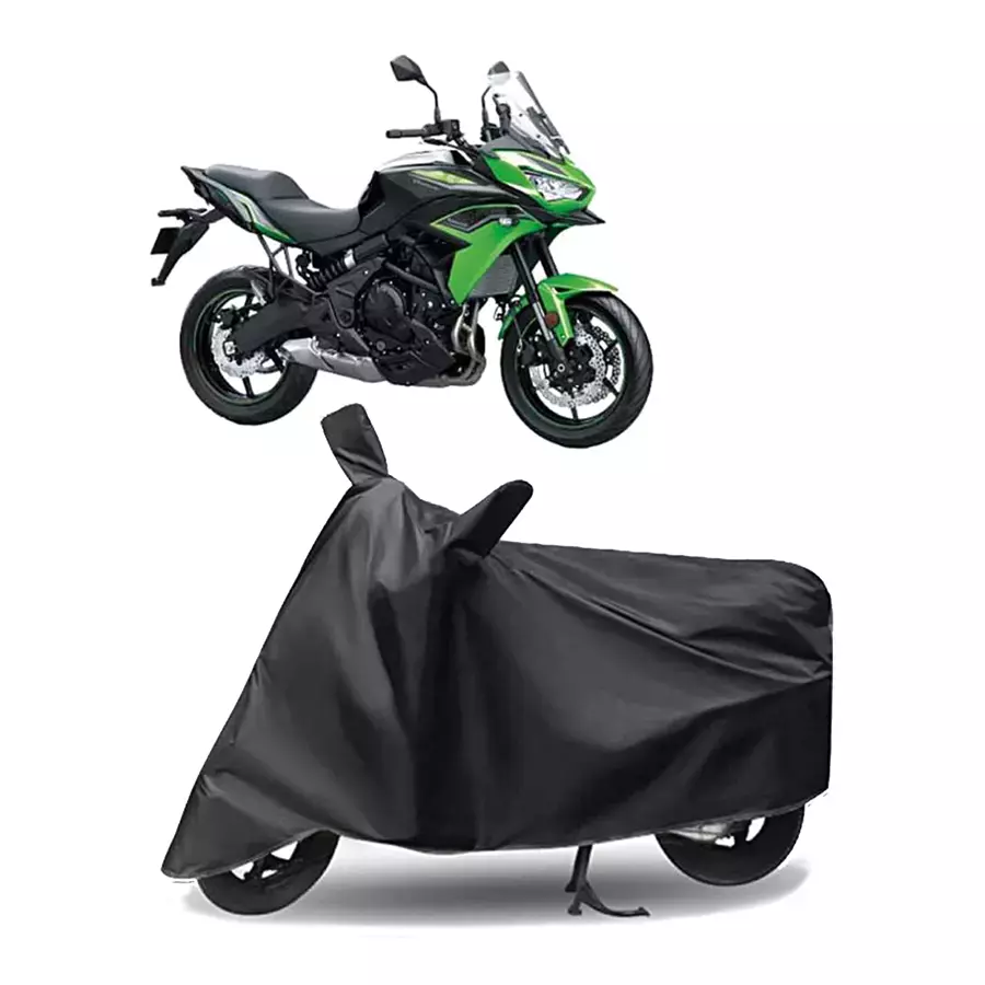 Auto Pearl Polyester Two Wheeler Cover for Kawasaki Versys 650 (Grey)