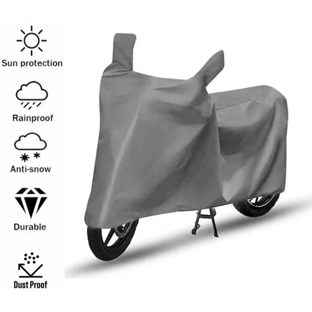 Auto Pearl Two Wheeler Cover with Bag for Hero HF Deluxe, Silver