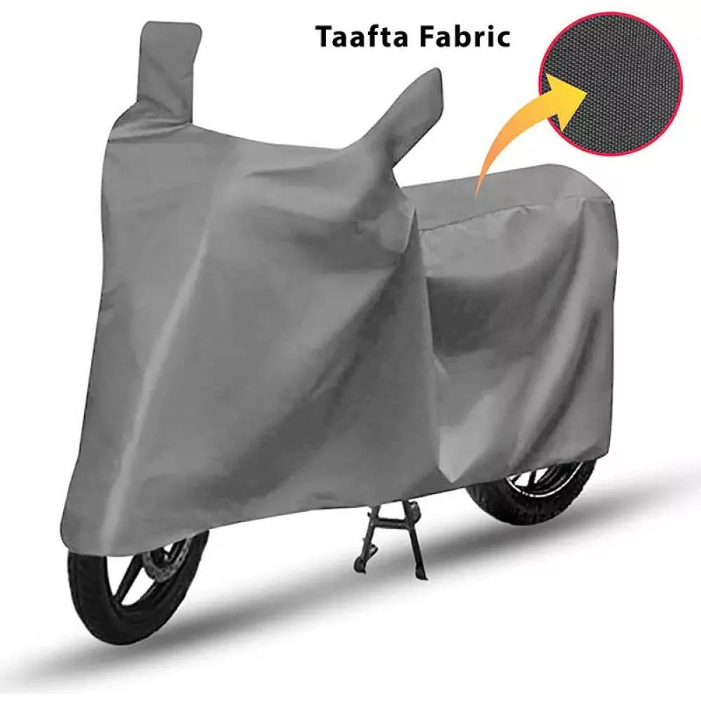 Auto Pearl Two Wheeler Cover with Bag for Hero HF Deluxe, Silver