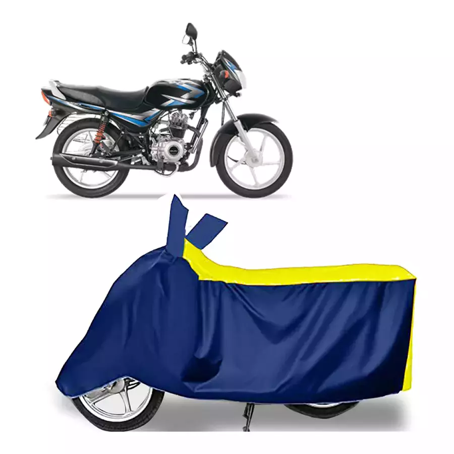 Auto Pearl Bike Cover for Bajaj CT100 (Yellow & Blue)