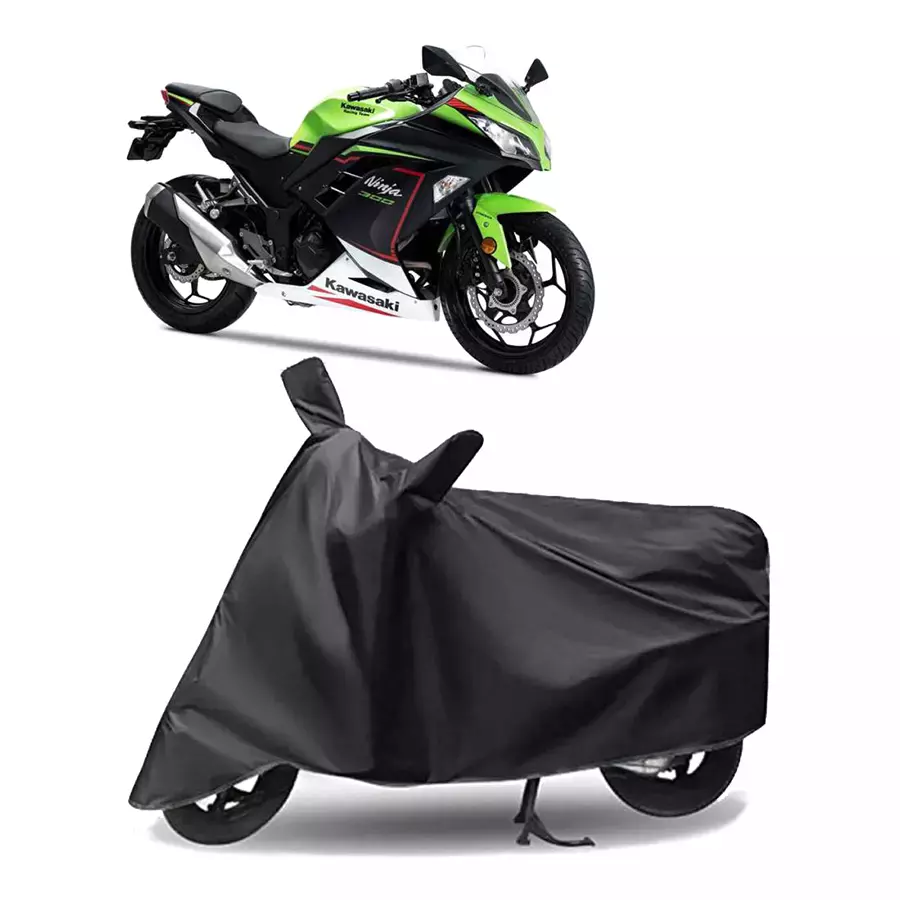 Auto Pearl Polyester Two Wheeler Cover for Kawasaki Ninja (Grey)