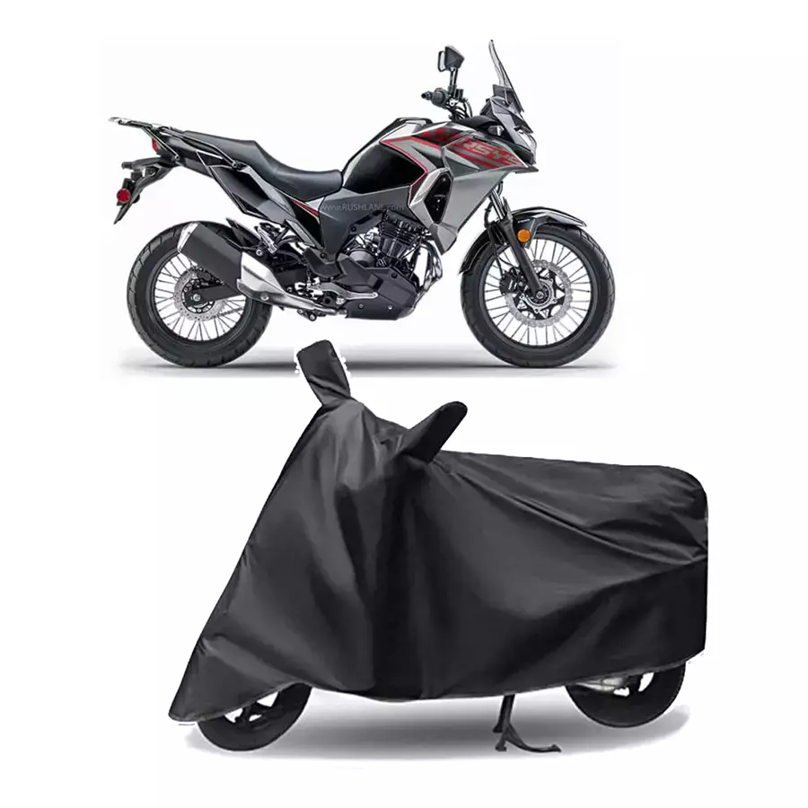 Auto Pearl Polyester Two Wheeler Cover for Kawasaki Versys X 300 BS6 (Grey)