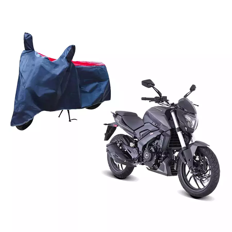 Auto Pearl Waterproof Two Wheeler Cover For Bajaj Dominar 250 (Red & Blue)