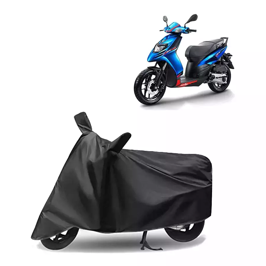 Auto Pearl Polyester Two Wheeler Cover for Aprilia SR 125 (Grey)