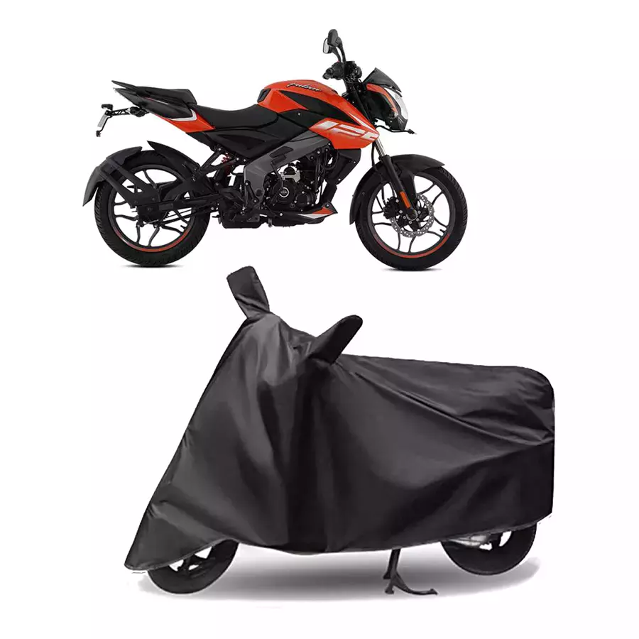 Auto Pearl Polyester Two Wheeler Cover for Bajaj Pulsar NS-160 BS6 (Grey)