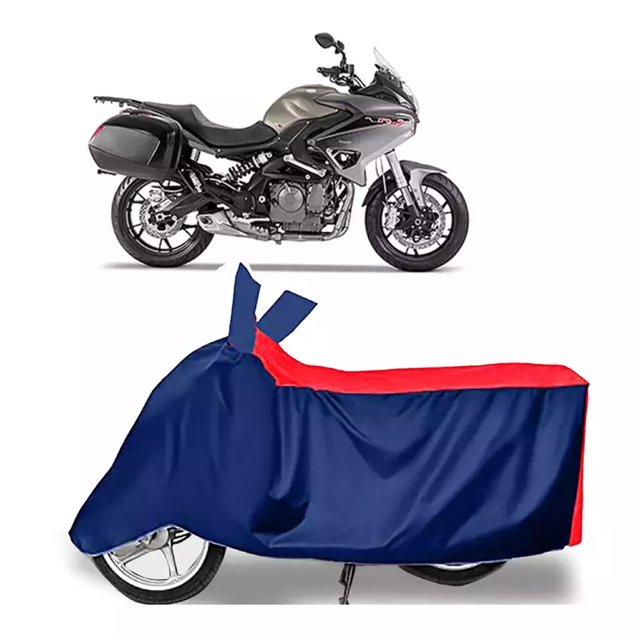 Auto Pearl Polyester Two Wheeler Cover for Benelli TNT 600i (Red Blue)