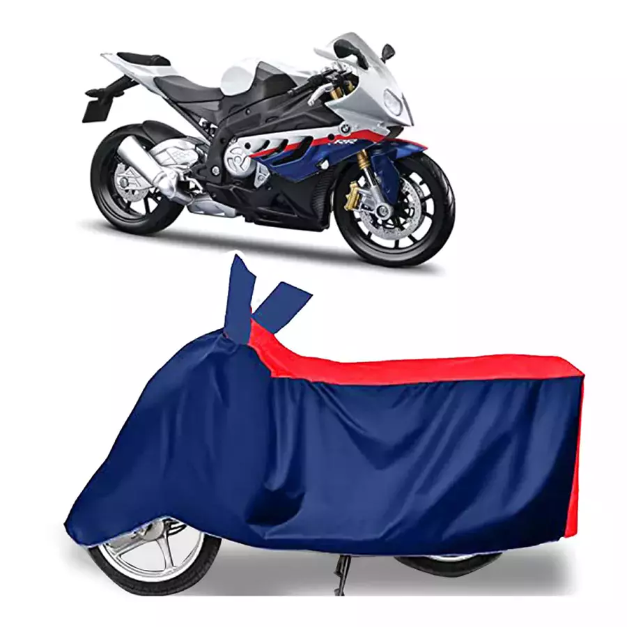 Auto Pearl Polyester Two Wheeler Cover for BMW S1000RR (Red Blue)-picture-16