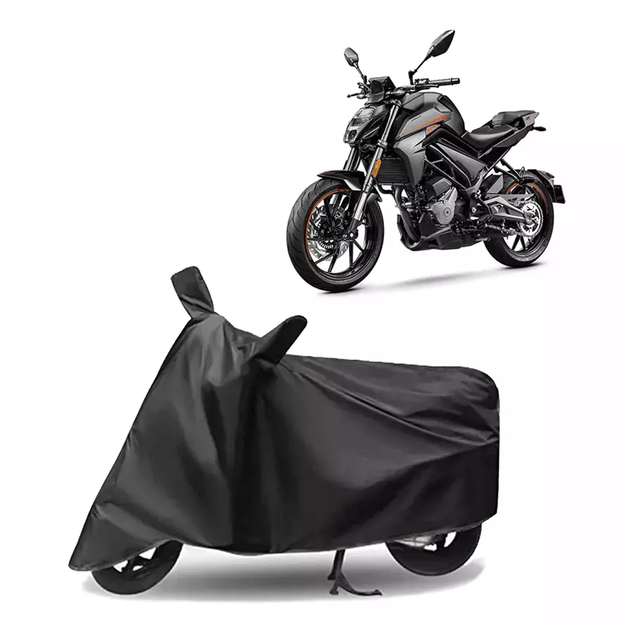 Auto Pearl Polyester Two Wheeler Cover for CFMoto 300NK (Grey)-picture-20