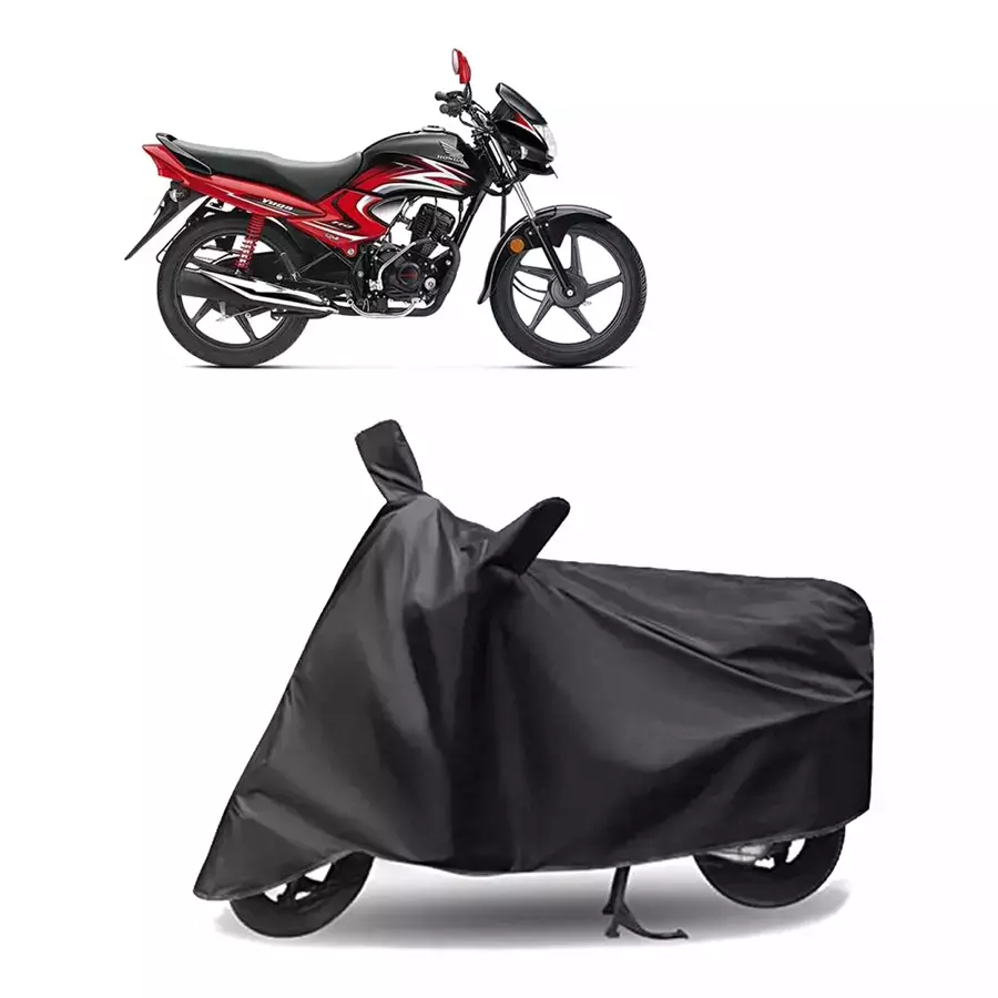 Auto Pearl Polyester Two Wheeler Cover for Honda Dream Yuga (Grey)