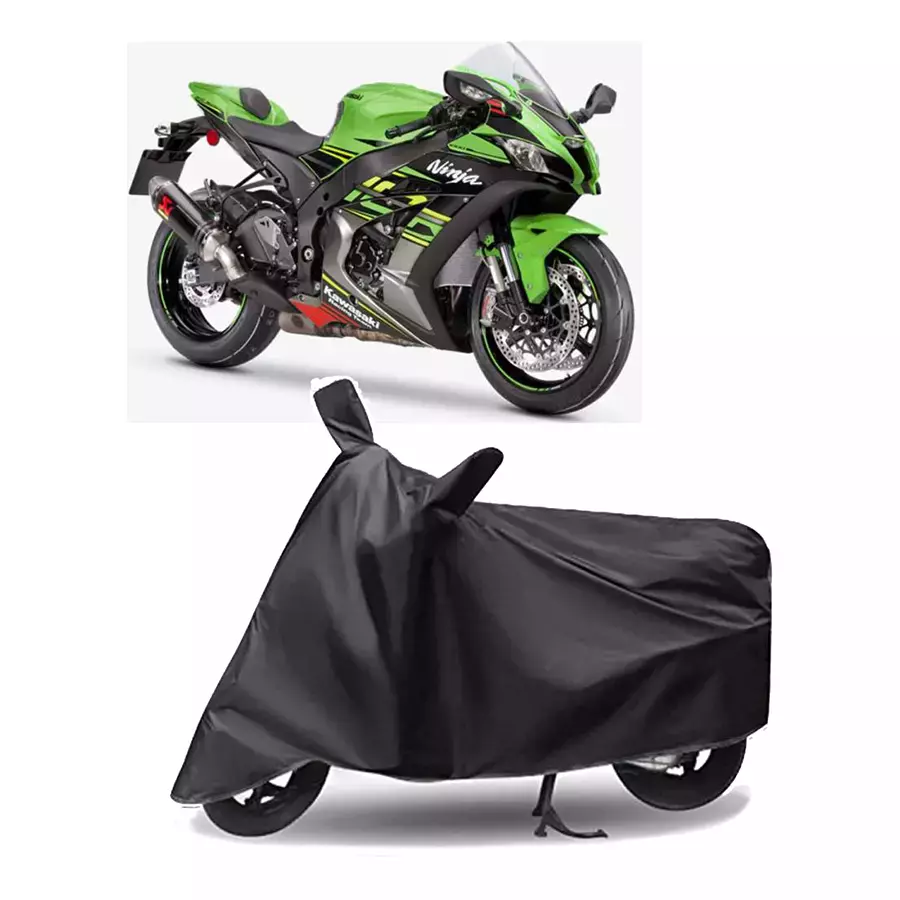 Auto Pearl Polyester Two Wheeler Cover for Kawasaki Ninja ZX-10R SE (Grey)