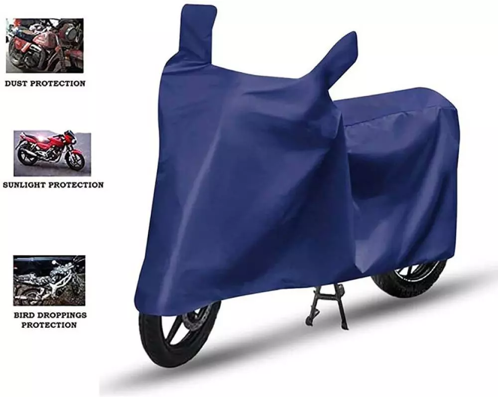 Auto Pearl Polyester Two Wheeler Cover for Kawasaki Ninja ZX-10R,(Navy Blue)