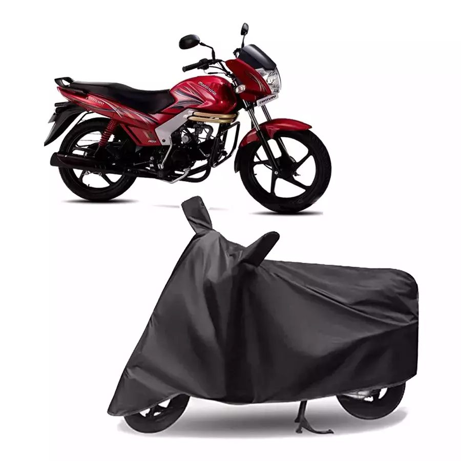 Auto Pearl Polyester Two Wheeler Cover for Mahindra Centuro XT (Grey)