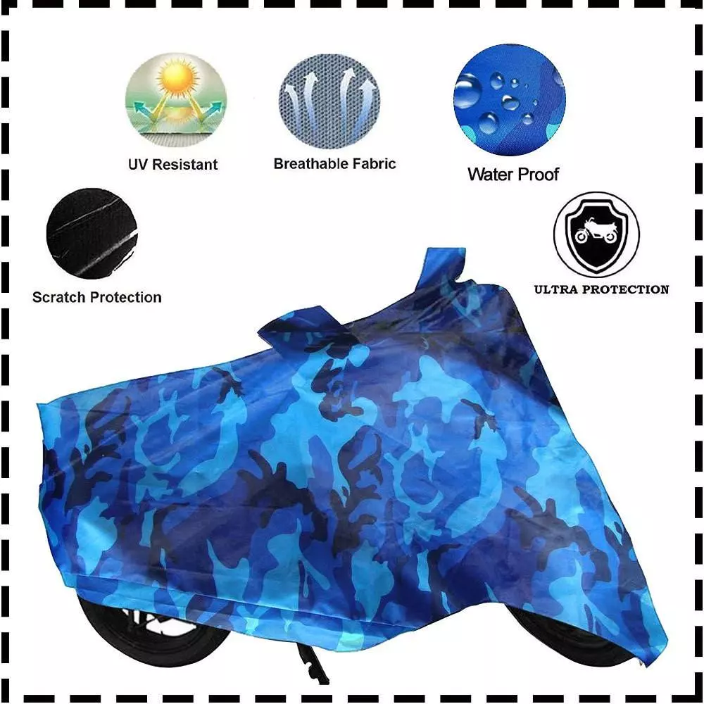 Auto Pearl Waterproof Two Wheeler Cover For Triumph Rocket III (Blue)