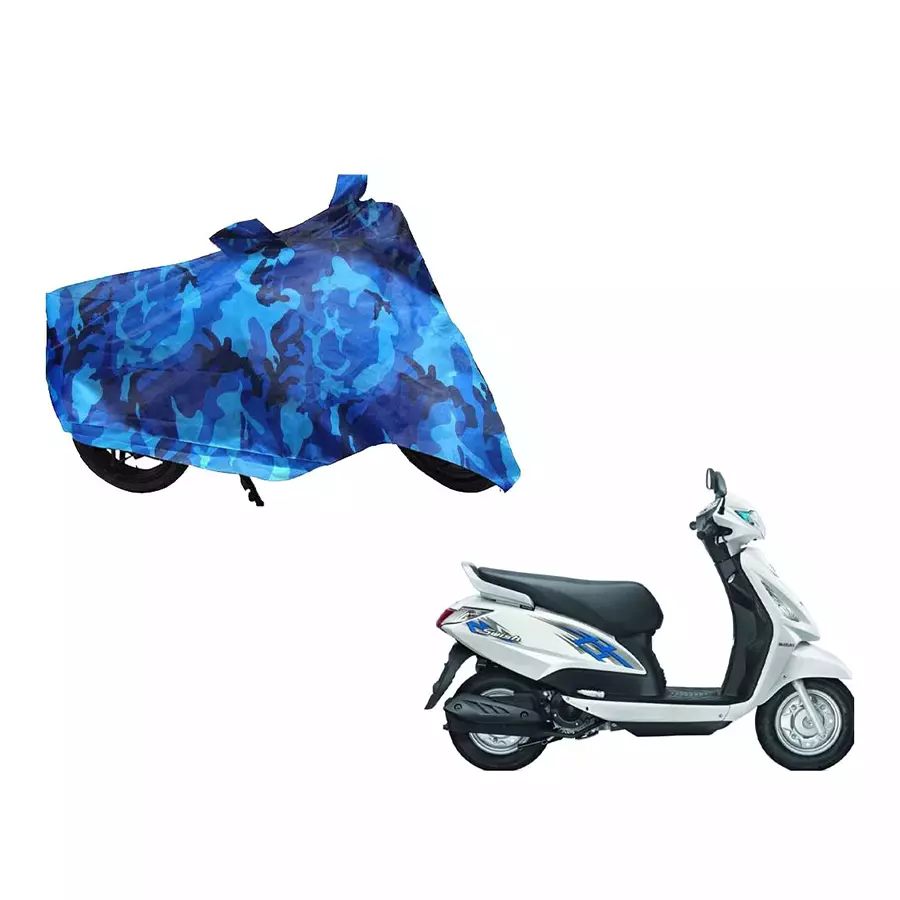 Auto Pearl Waterproof Two Wheeler Cover For Suzuki Swish 125 (Blue)