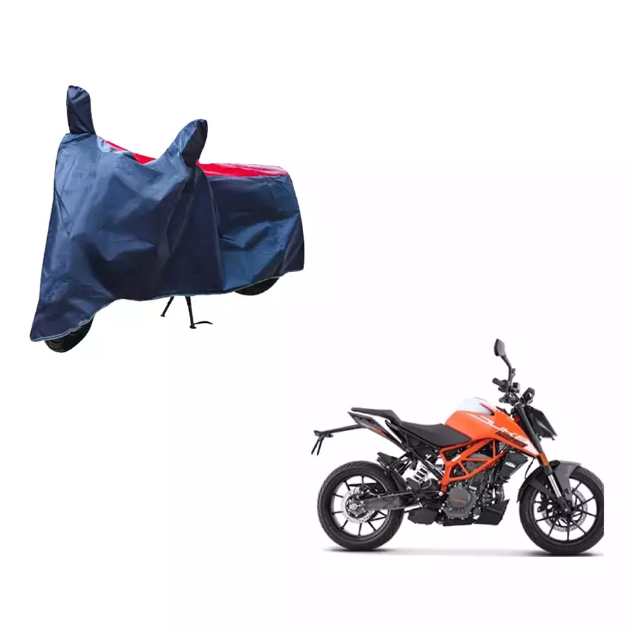 Auto Pearl Waterproof Two Wheeler Cover For KTM 125 Duke (Red & Blue)-picture-23