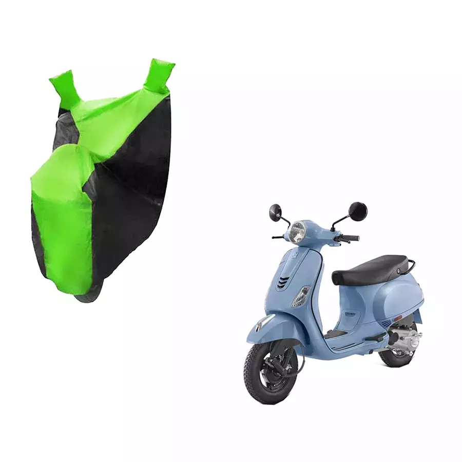 Auto Pearl Waterproof Two Wheeler Cover For Vespa Vespa LX 125 (Green & Black)-picture-26