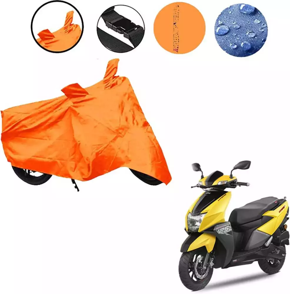 Auto Pearl Waterproof Two Wheeler Cover For TVS Ntorq 125 (Orange)
