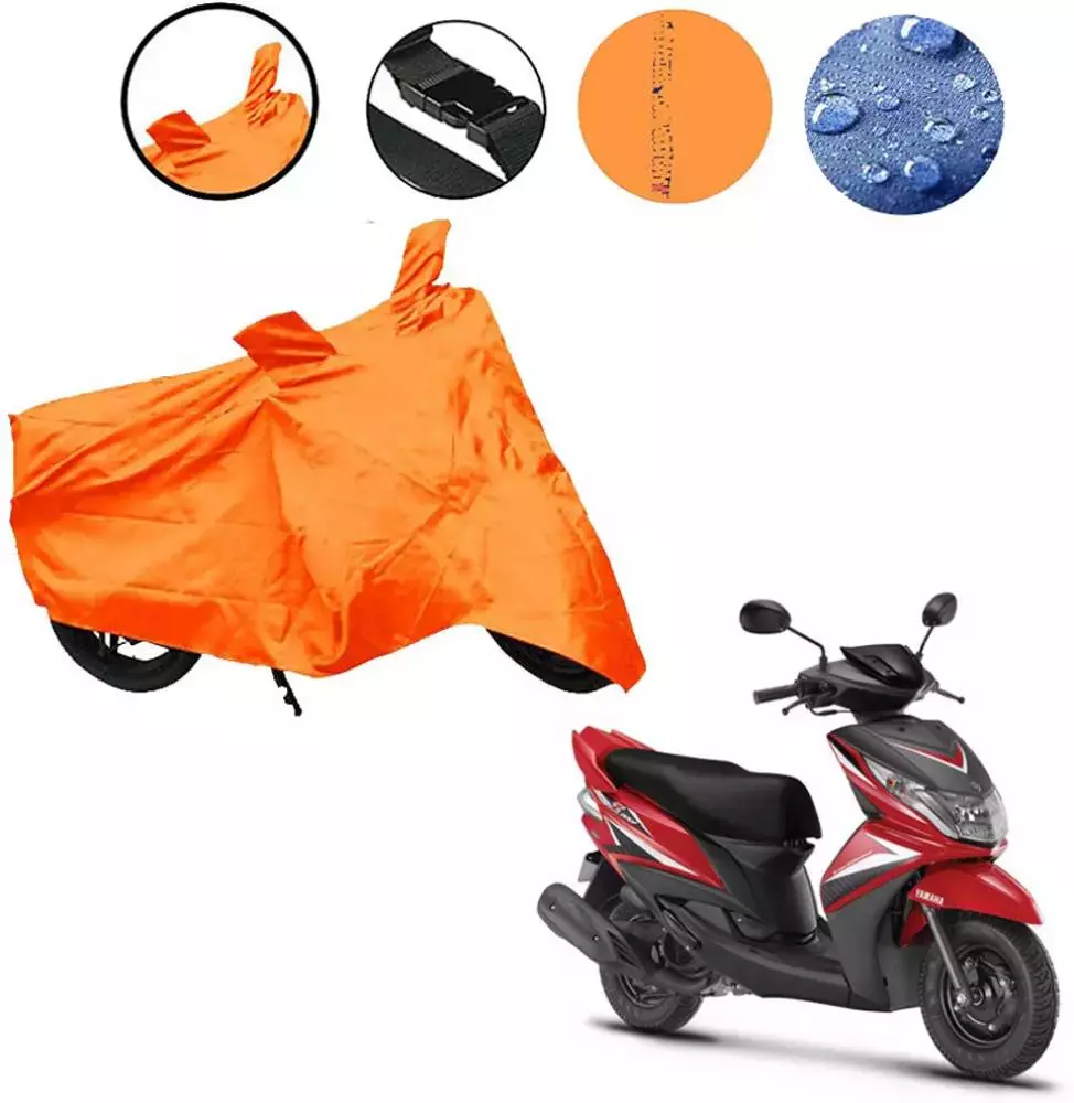Auto Pearl Waterproof Two Wheeler Cover For Yamaha Ray Z (Orange)