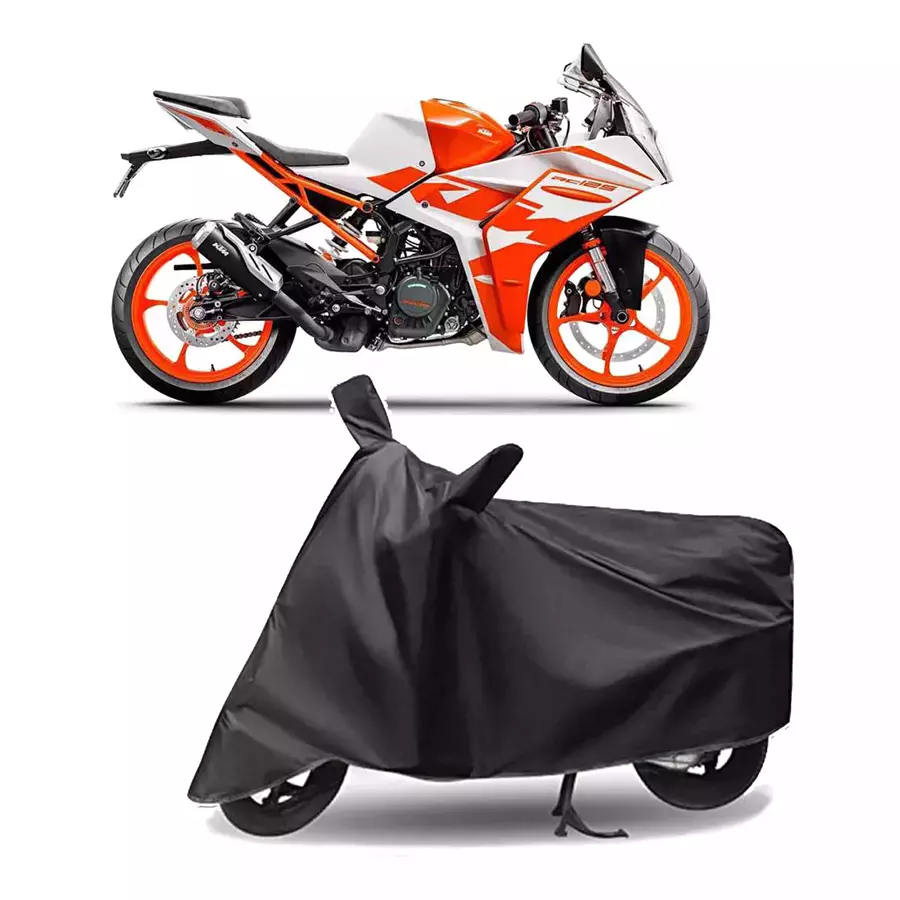 Auto Pearl Polyester Two Wheeler Cover for KTM RC 125 BS6 (Grey)