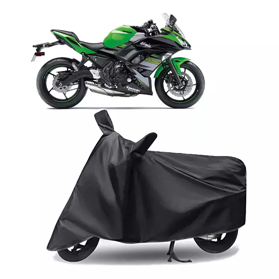 Auto Pearl Polyester Two Wheeler Cover for Kawasaki Ninja 650 (Grey)