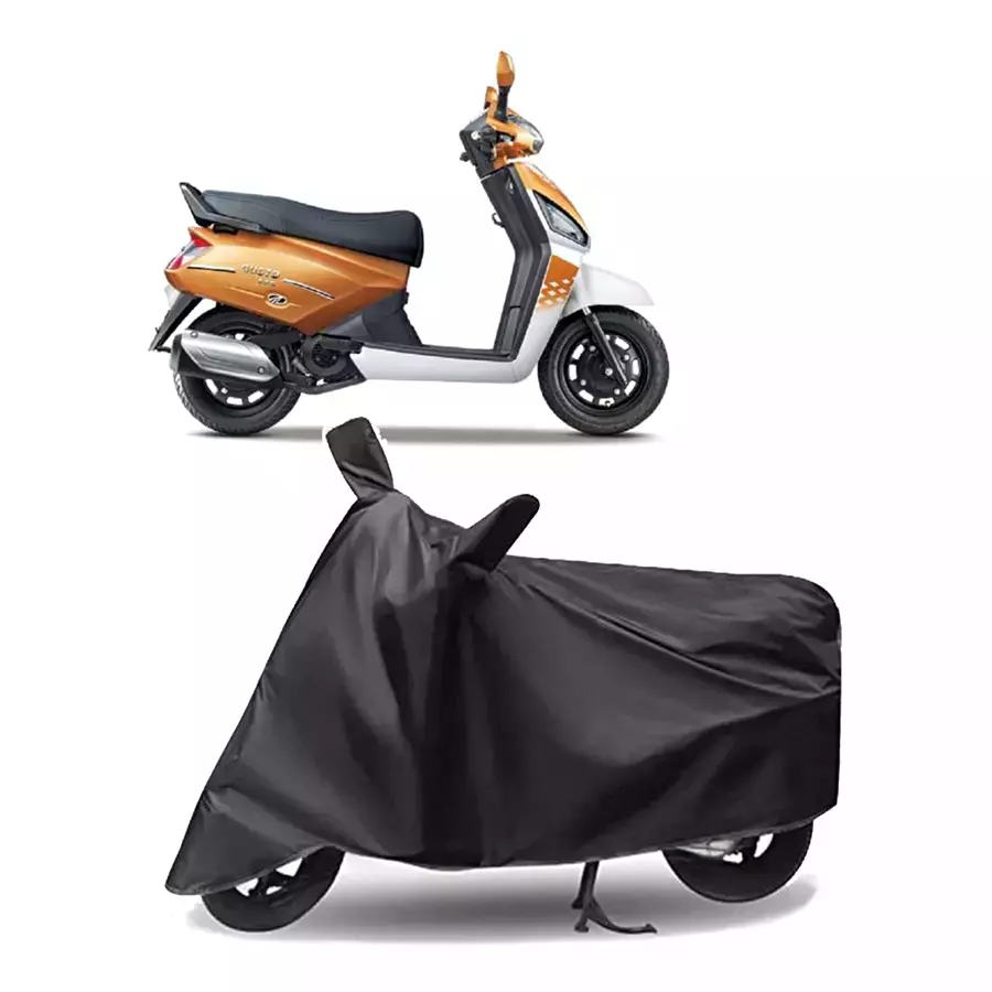 Auto Pearl Polyester Two Wheeler Cover for Mahindra Gusto 125 BS6 (Grey)