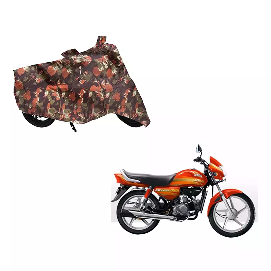 Auto Pearl Waterproof Two Wheeler Cover For Hero CD deluxe (Green & Multi Color)