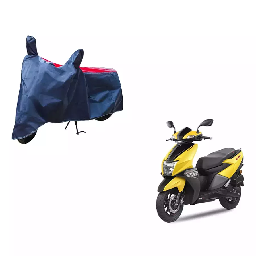 Auto Pearl Waterproof Two Wheeler Cover For TVS Ntorq 125 (Red & Blue)