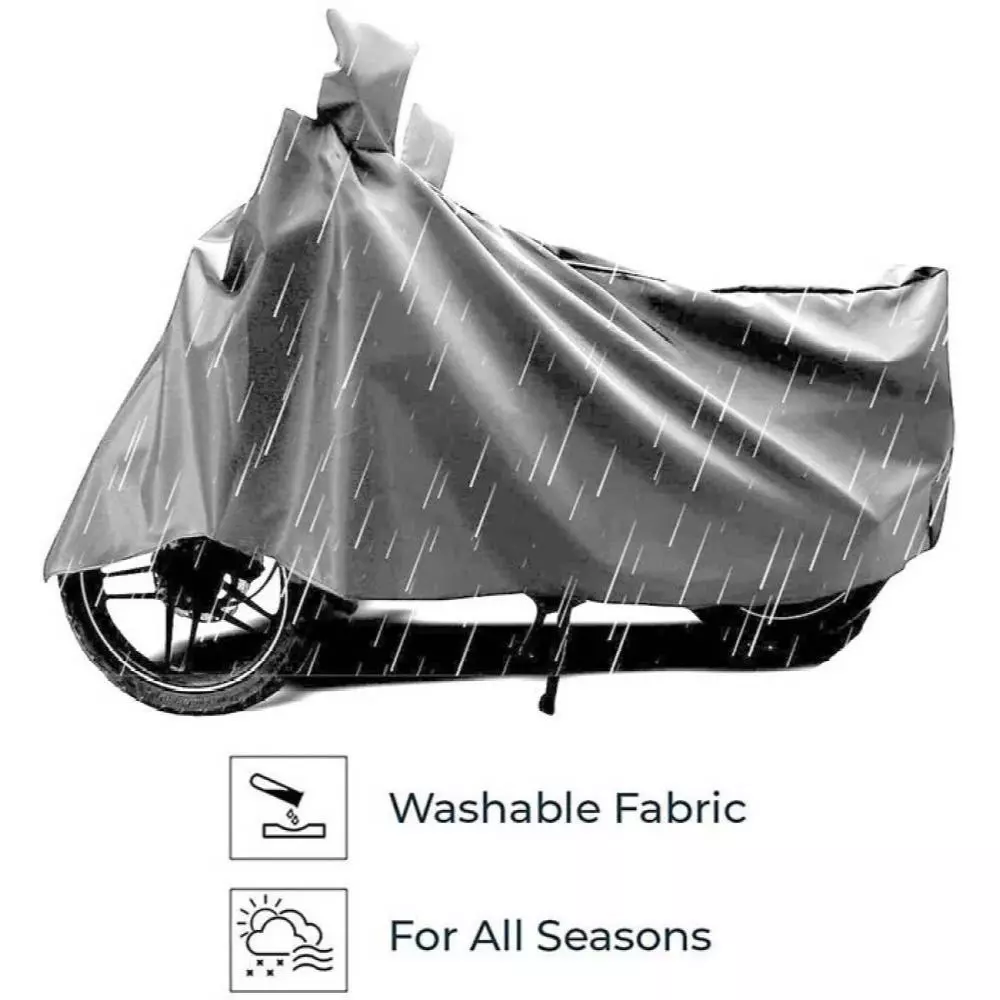 Auto Pearl Two Wheeler Cover with Bag for Hero Duet LX 110CC, Silver