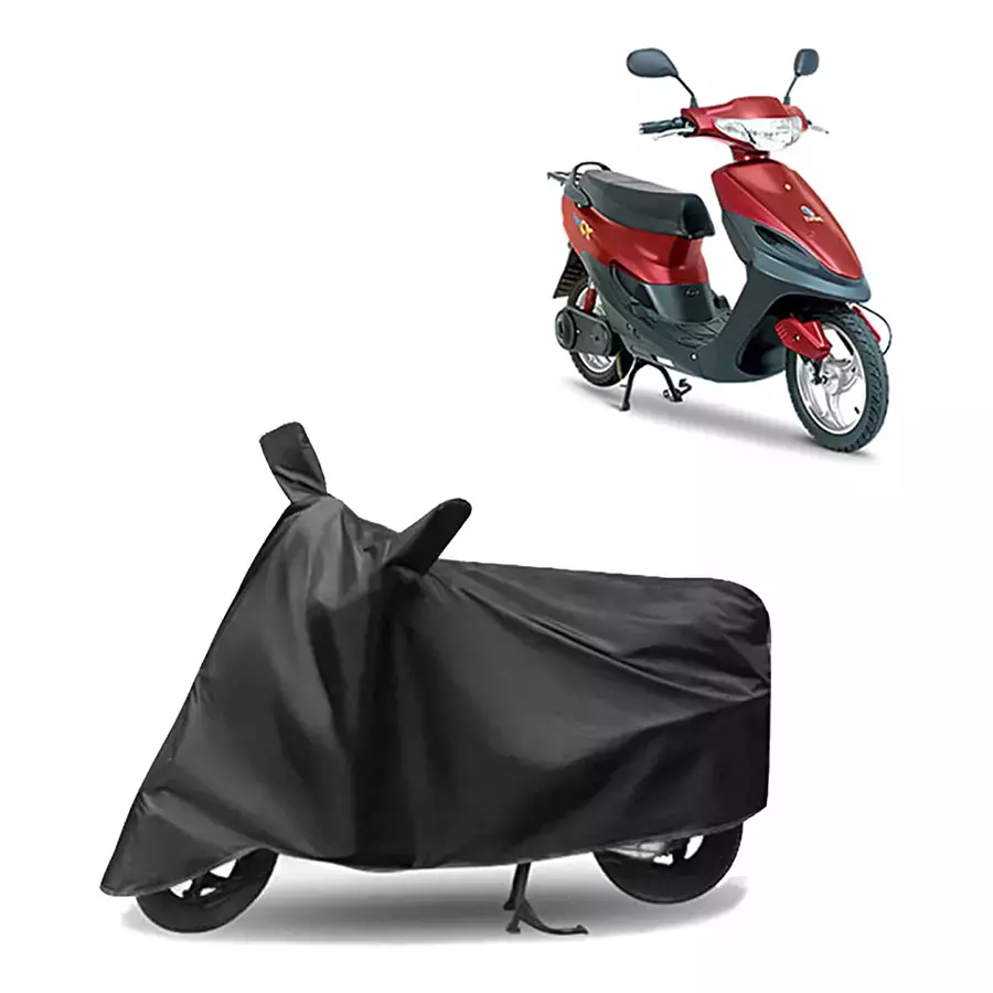 Auto Pearl Polyester Two Wheeler Cover for Avon E Scoot (Grey)