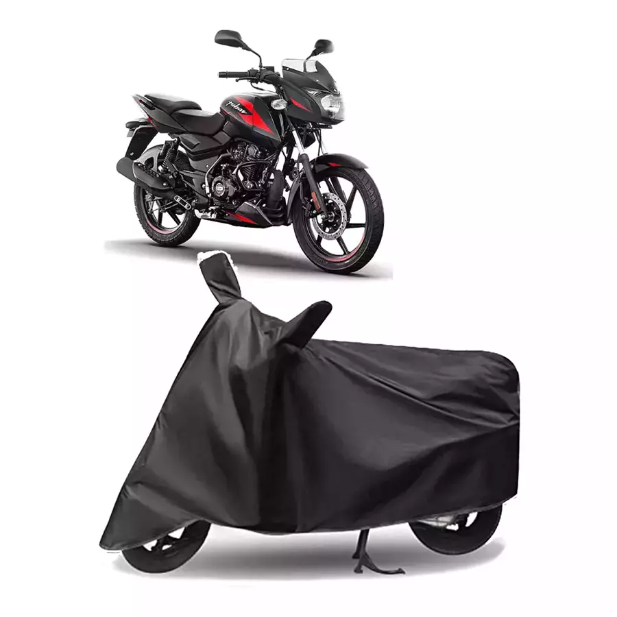 Auto Pearl Polyester Two Wheeler Cover for Bajaj Pulsar 125 Neon (Grey)-picture-19