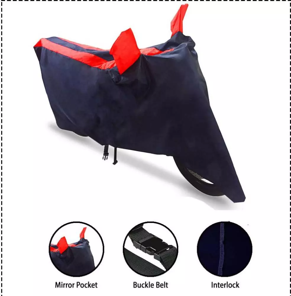 Auto Pearl Polyester Two Wheeler Cover for LML Freedom LS (Red Blue)