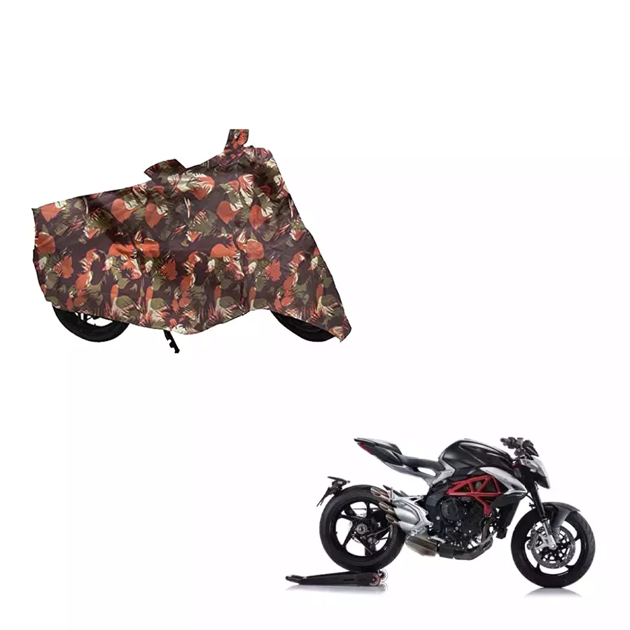 Auto Pearl Waterproof Two Wheeler Cover For MV Agusta Brutale (Green & Multi Color)