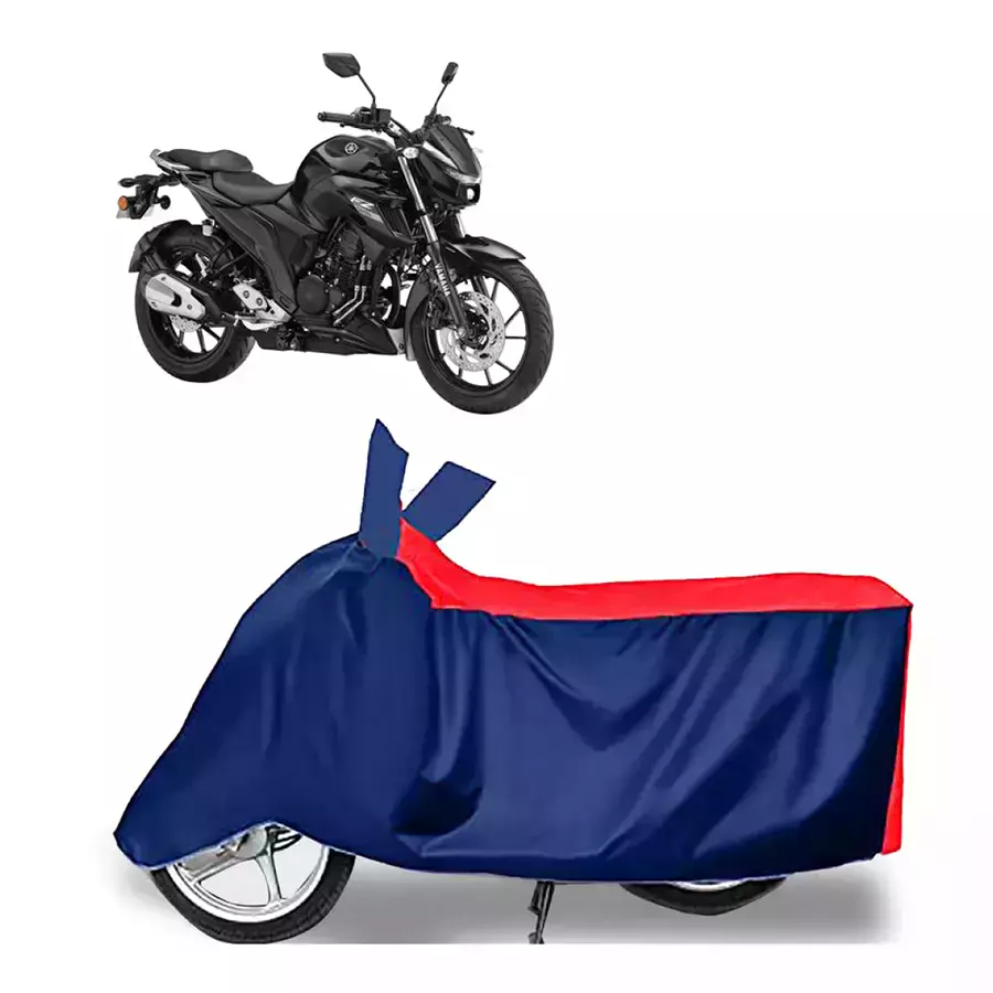 Auto Pearl Two Wheeler Cover with Bag for Yamaha FZ 25 BS6, Red & Blue-picture-32
