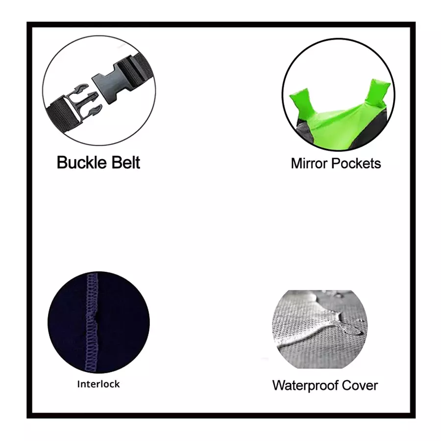 Auto Pearl Waterproof Two Wheeler Cover For Honda Activa 4G (Green & Black)