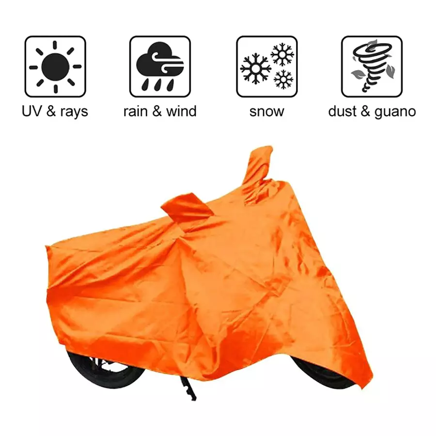 Auto Pearl Waterproof Two Wheeler Cover For Triumph Rocket III (Orange)