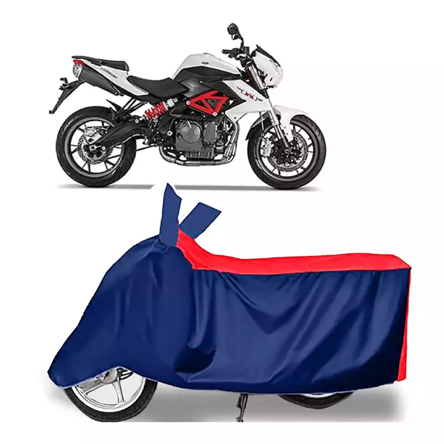 Auto Pearl Polyester Two Wheeler Cover for Benelli TNT 600 GT (Red Blue)