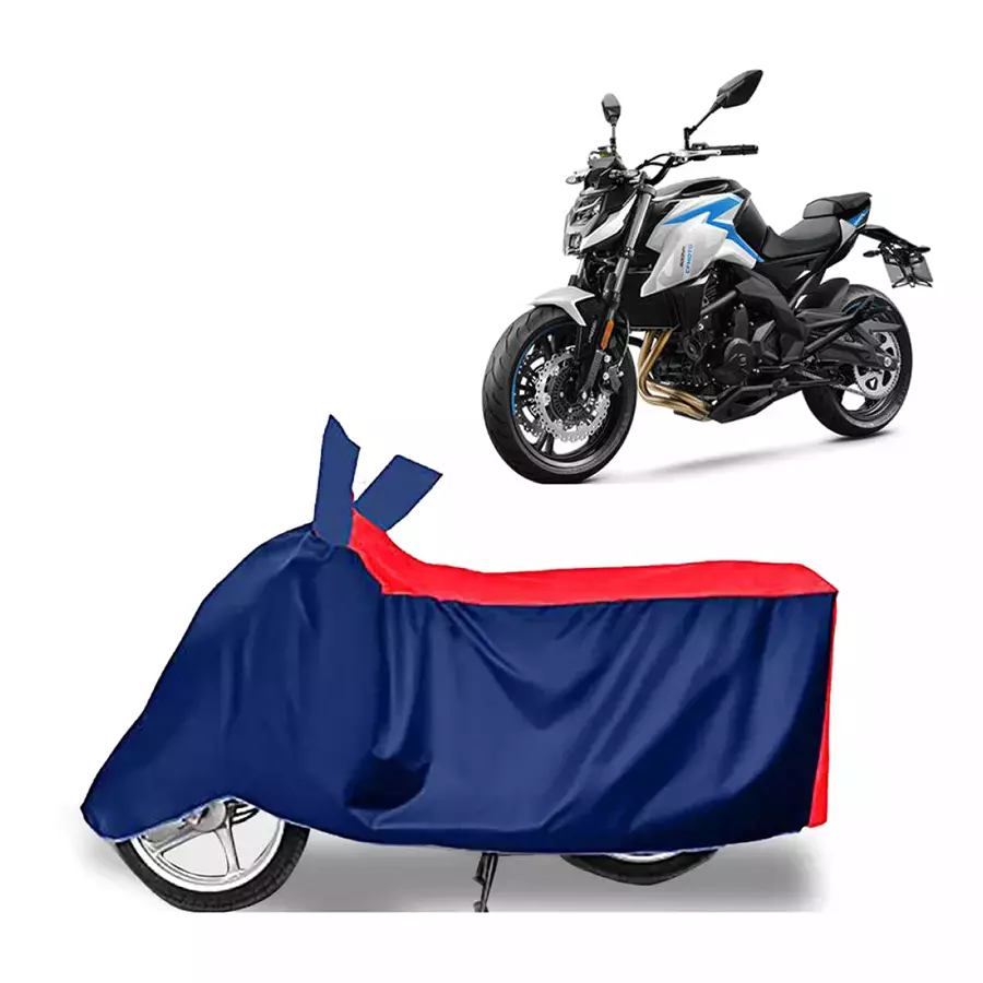 Auto Pearl Polyester Two Wheeler Cover for CFMoto 400NK (Red Blue)-picture-22