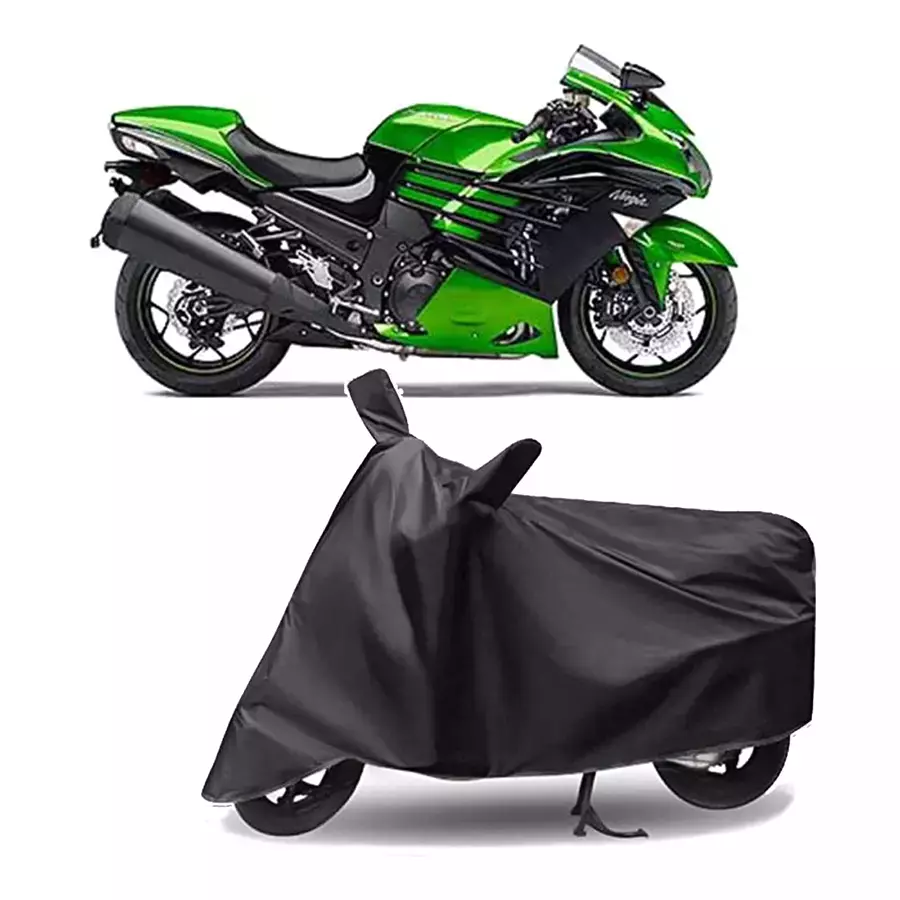 Auto Pearl Polyester Two Wheeler Cover for Kawasaki Ninja ZX 14R (Grey)