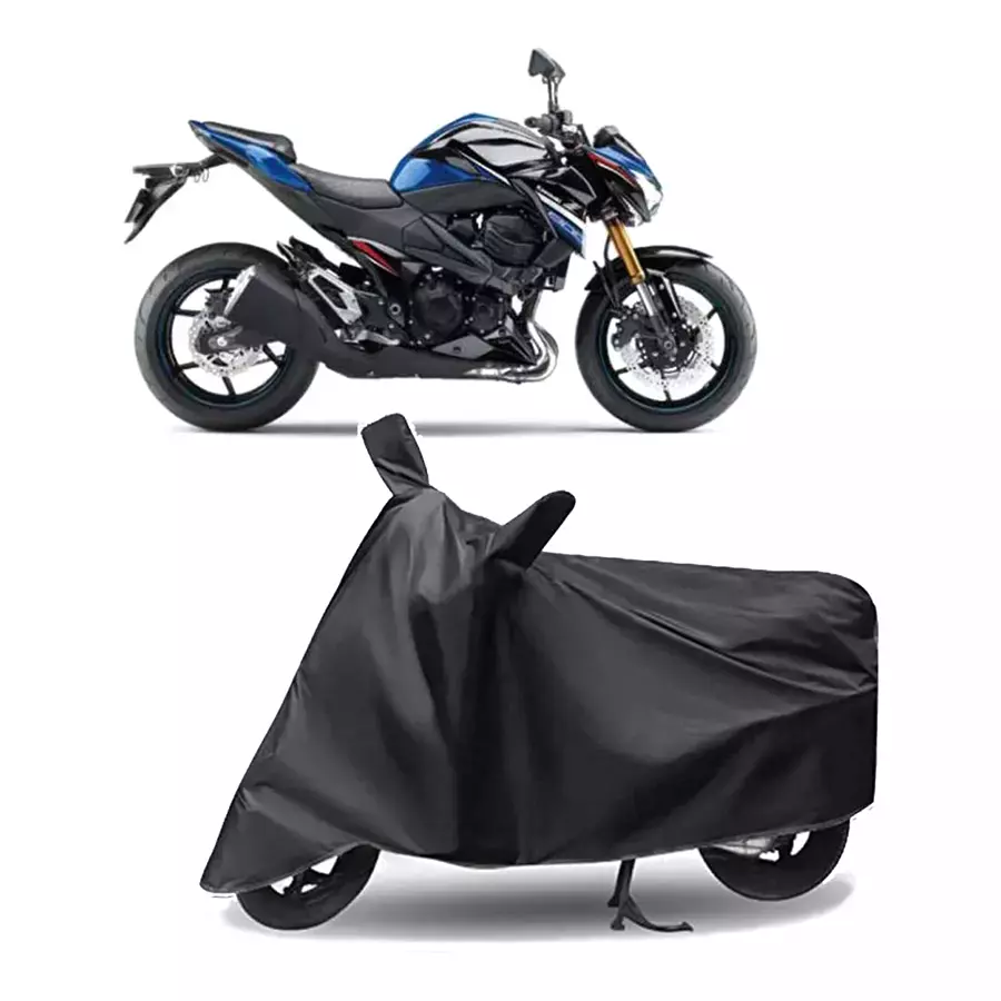 Auto Pearl Polyester Two Wheeler Cover for Kawasaki Z800 (Grey)
