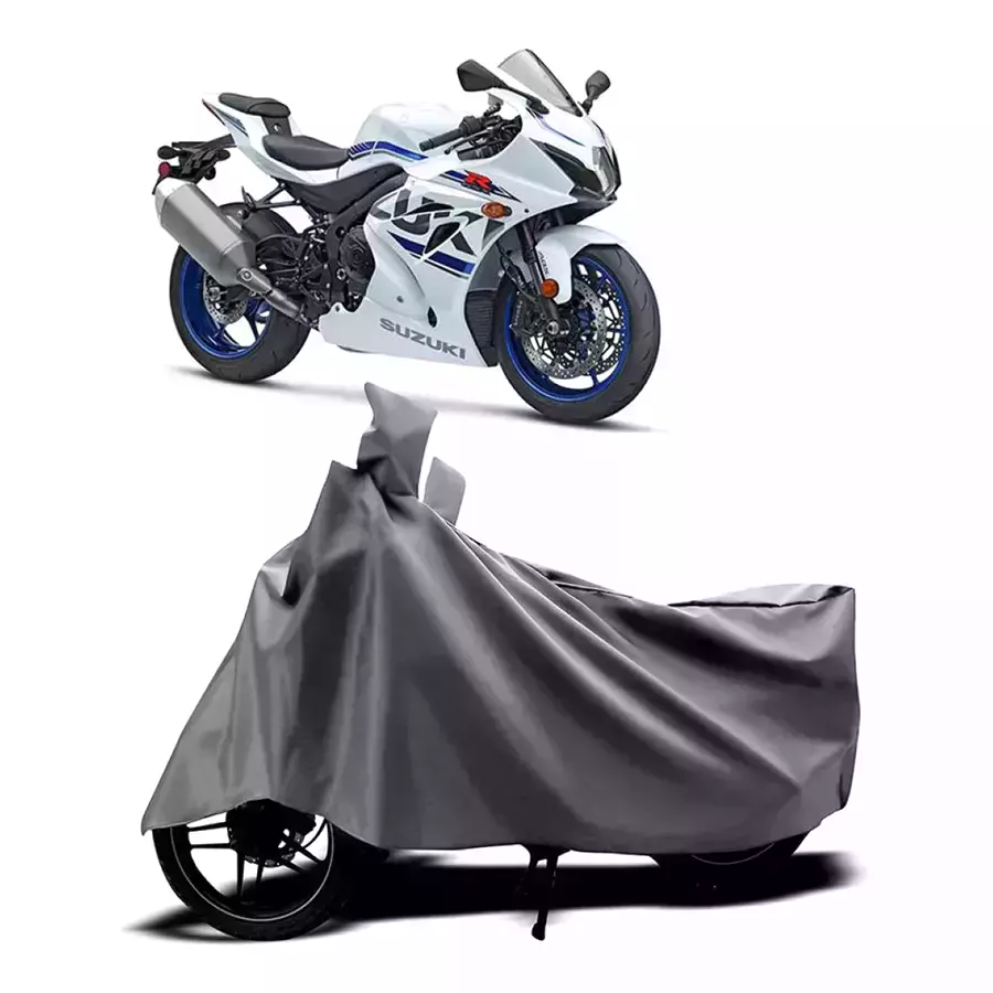 Auto Pearl Two Wheeler Cover with Bag for Suzuki GSX-R1000 ABS, Silver-picture-22