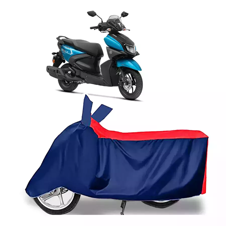 Auto Pearl Two Wheeler Cover with Bag for Yamaha&nbsp;Ray Z BS6, Red & Blue
