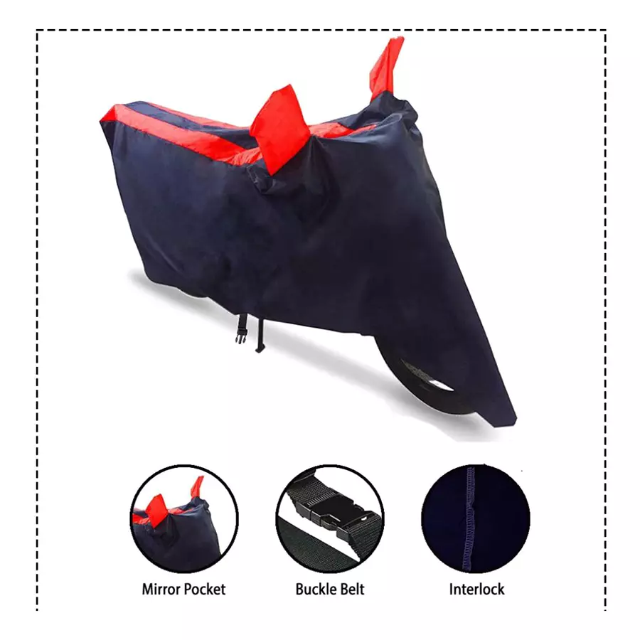 Auto Pearl Two Wheeler Cover For Triumph Rocket III (Red & Blue)
