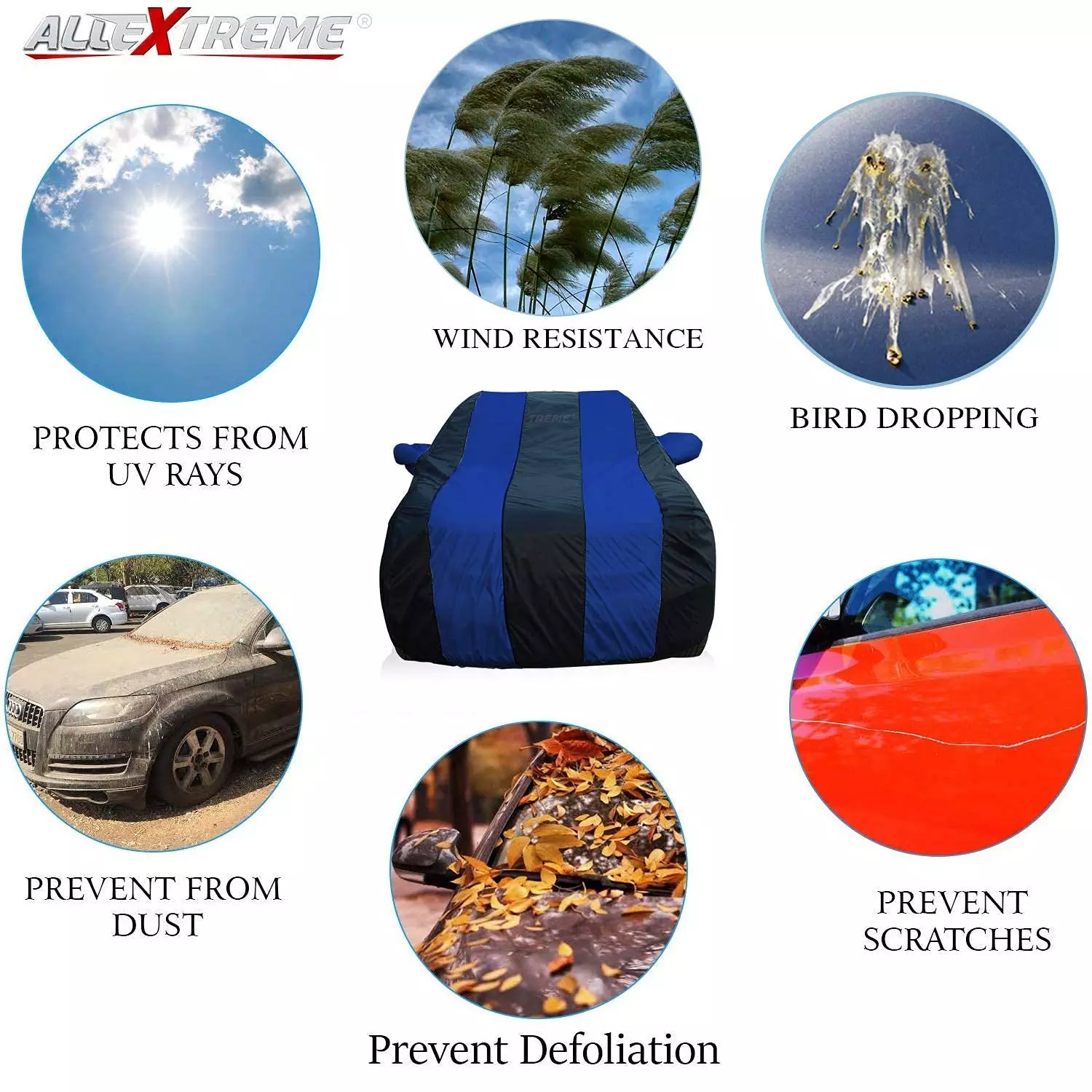 Allextreme M25002 Car Body Cover Compatible with Mahindra e2o Custom Fit Dustproof UV Heat Resistant