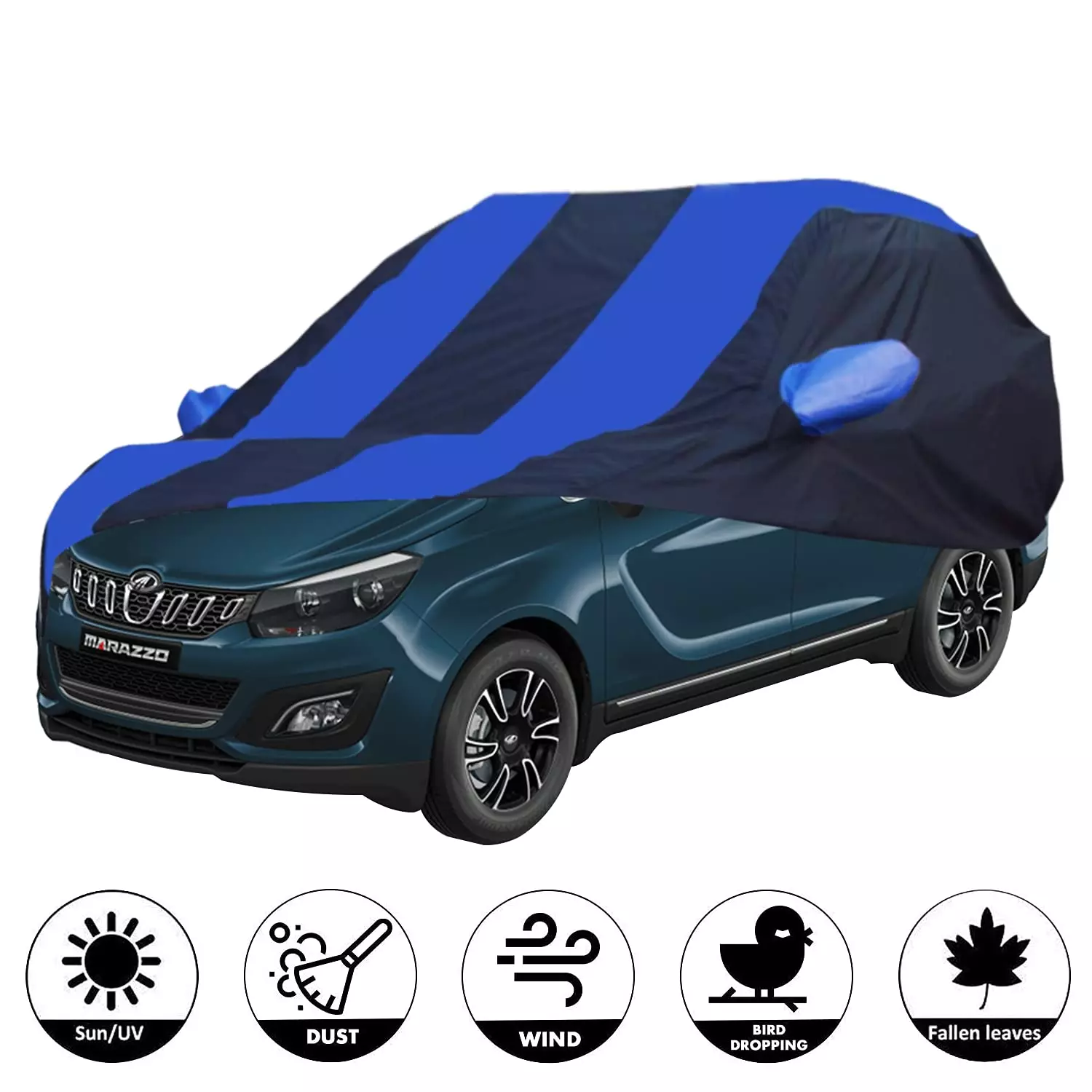 Allextreme RMZ5002 Car Body Cover Compatible with Mahindra Marazzo Custom Fit UV Heat Resistant