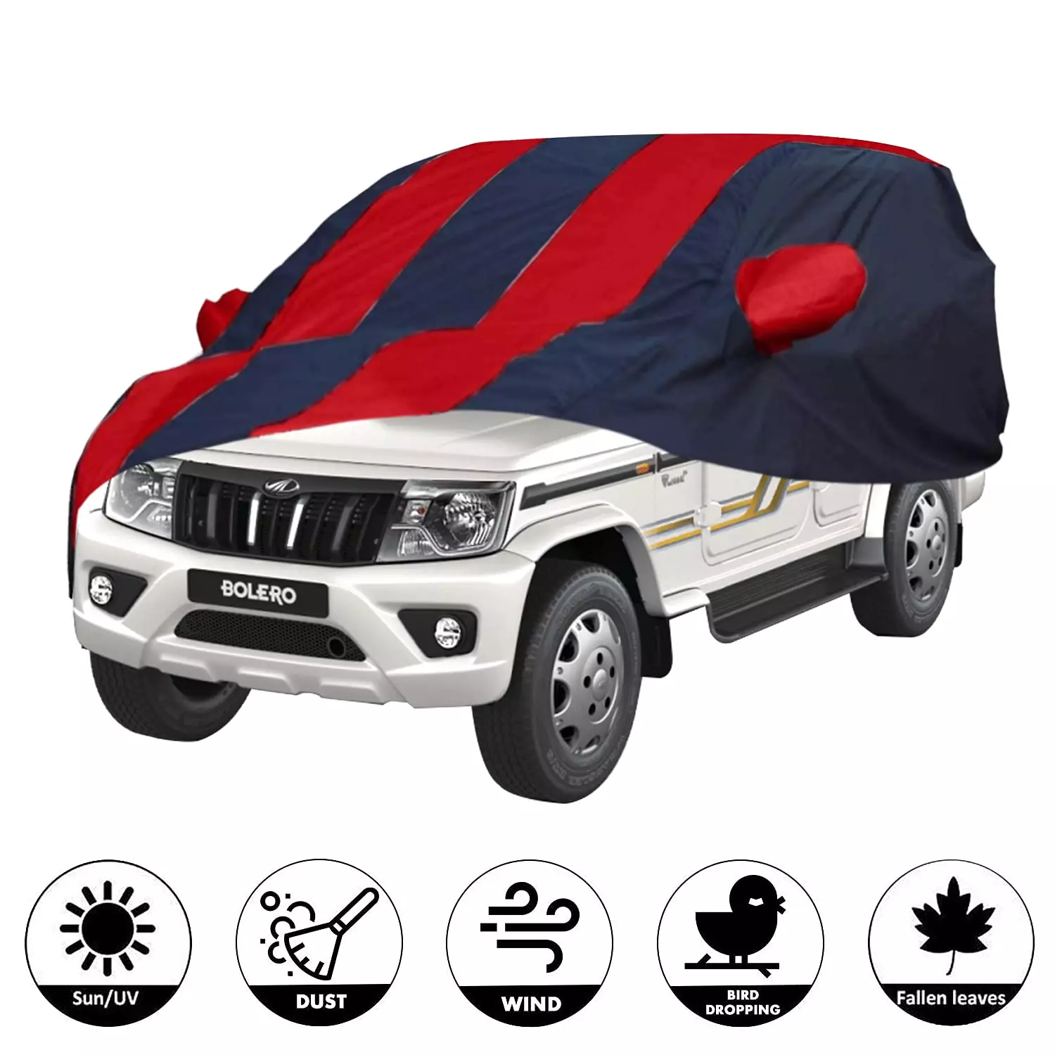 Allextreme MBZ5004 Car Body Cover Compatible with Mahindra Bolero Custom Fit UV Heat Resistant