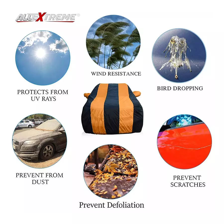 Allextreme MKB5003 Car Body Cover Compatible with Mahindra KUV100 Custom Fit UV Heat Resistant
