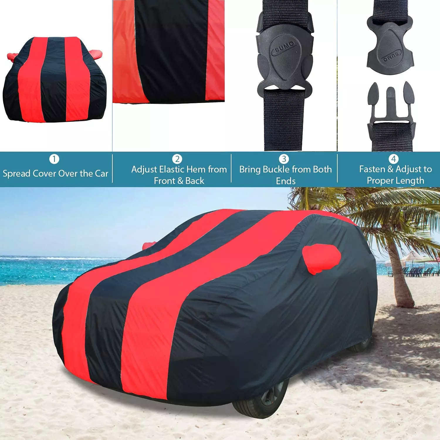 Allextreme MKB5004 Car Body Cover Compatible with Mahindra KUV100 Custom Fit UV Heat Resistant