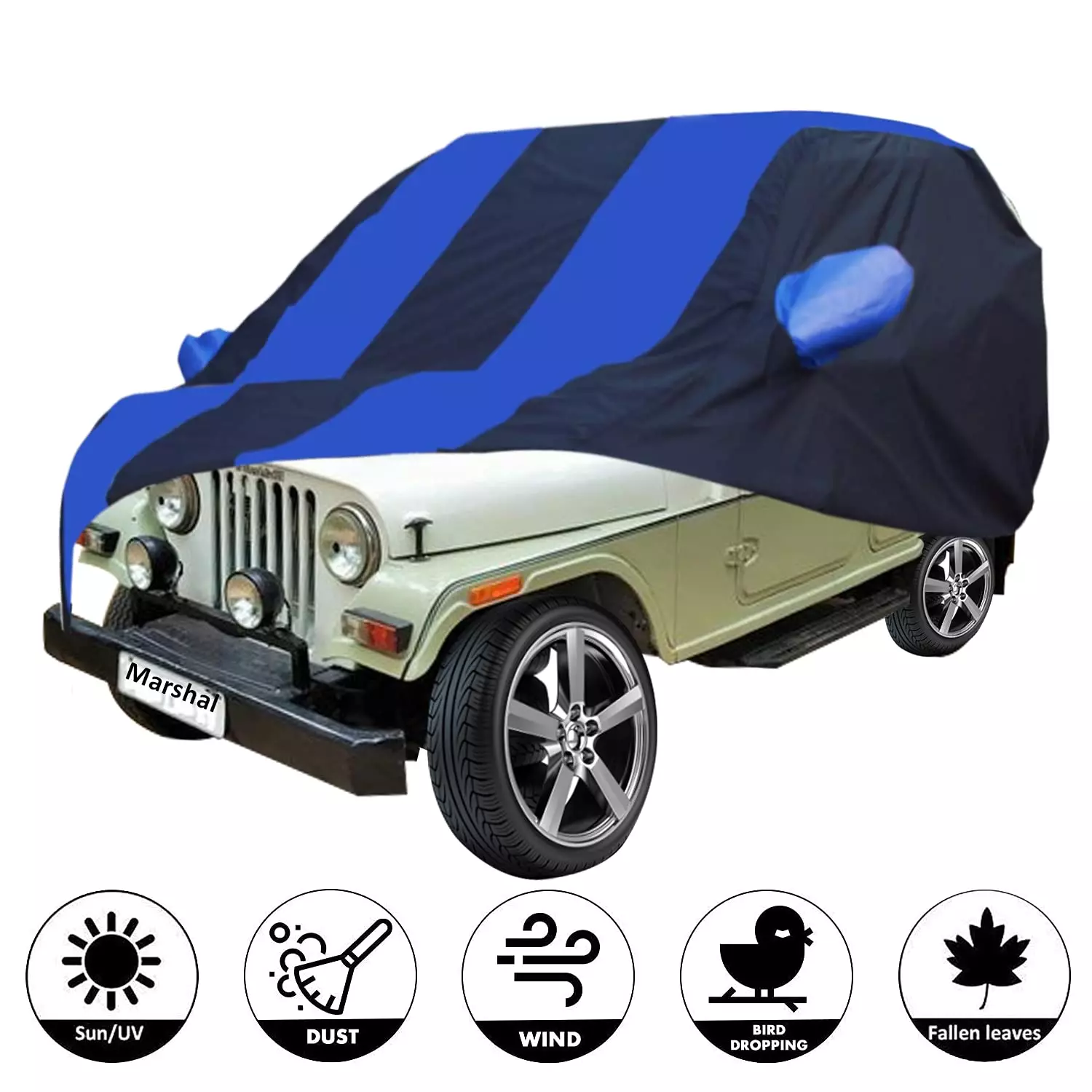 Allextreme MMZ5002 Car Body Cover Compatible with Mahindra Marshal Custom Fit UV Heat Resistant
